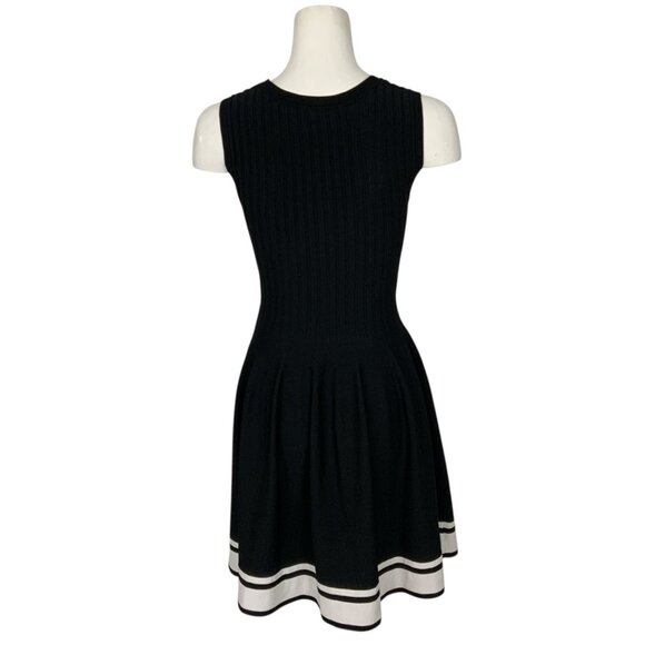 Tally Weijl Knit Dress 38 US/S Black Sleeveless Fit And Flare Mini Quiet Luxury - Picture 2 of 12